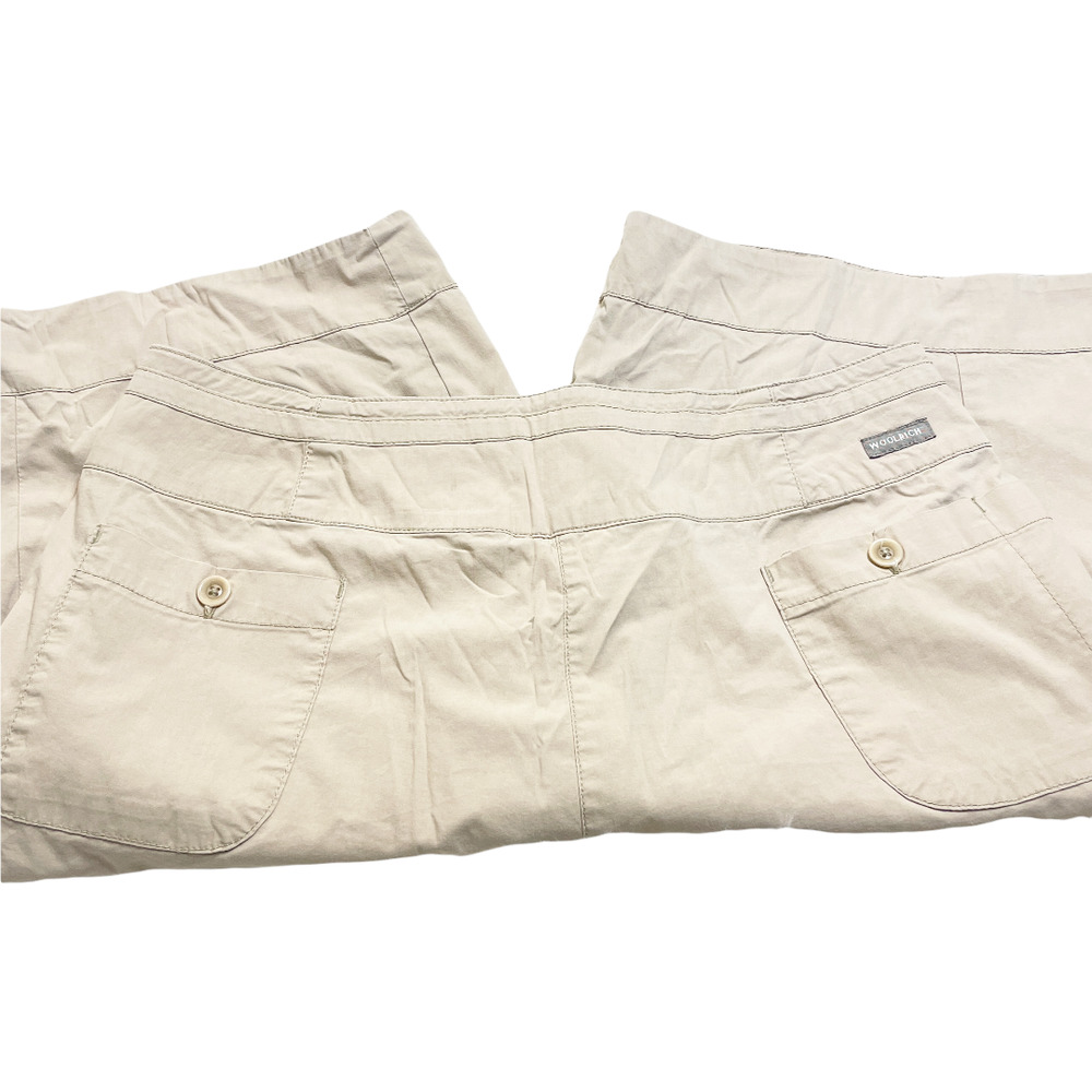Woolrich Women's High Rise Khaki Nylon Bermuda Active Athletic Shorts Size 10 - Picture 2 of 8